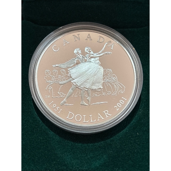2001 $1 National Ballet of Canada, 50th Anniversary - Sterling Silver Dollar
TECHNICAL SPECS:
Diamet