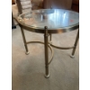 Image 1 : Brass and Glass End Table 16" High x 19" Wide