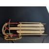 Image 2 : Antique Toboggan - Snow Sleigh Wood w/ Metal Base 48x14 