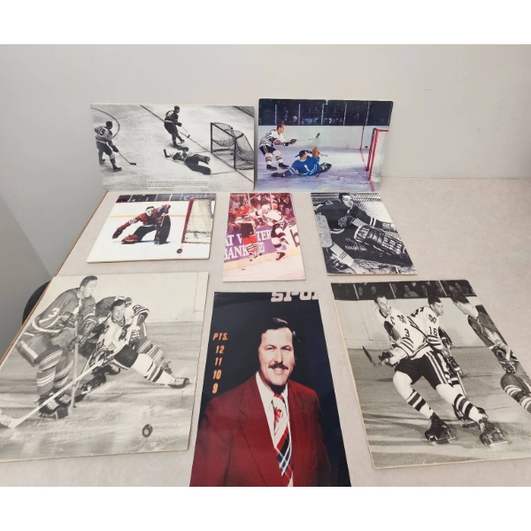 Vintage Hockey Photographs Featuring Game and Player Highlights
