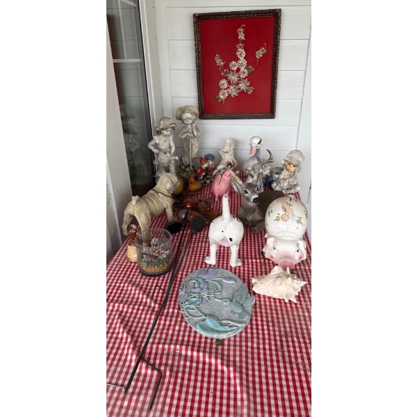 Yard Garden Decor Collection, As Pictured, Some Damage 