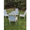 Image 1 : Outdoor Glass Table and 4 chairs