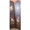 Image 2 : 4 Panel Room Divider w/ Painted Flowers- Each Panel 16 W X 70 T 