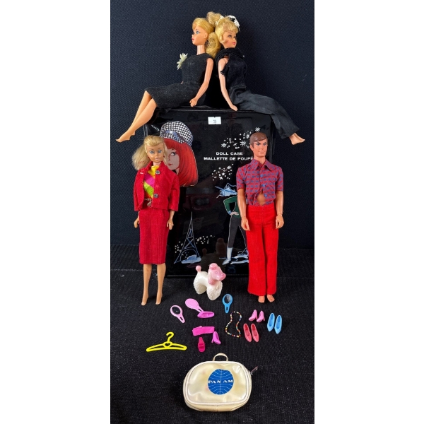 Vintage Barbie Collection w/ Accessories & Doll Case
