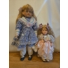 Image 1 : Porcelain Dolls: Big Sister, Little Sister. Tallest is 25T 