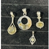 Image 1 : Collection of Yellow/Green Stone Pendants