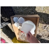 Image 5 : Wooden bread box damage shown in pictures, assortment of coffee, cups bowls, ceramic teapots