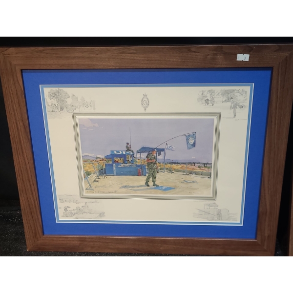 "G Rattery C-18 School", 6/100 Artist: Ken Howard, 22 X 18.5 Framed Under Glass