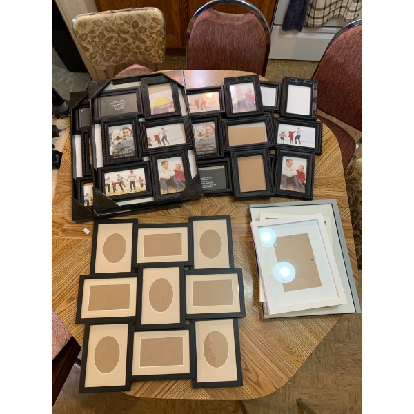 Lot of 16 Picture Frames in Various Sizes and Styles.Some New Some Vintage