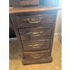 Image 8 : Jasper Cabinet Solid Wood Roll-Top Desk with Brass Key and Ample Storage