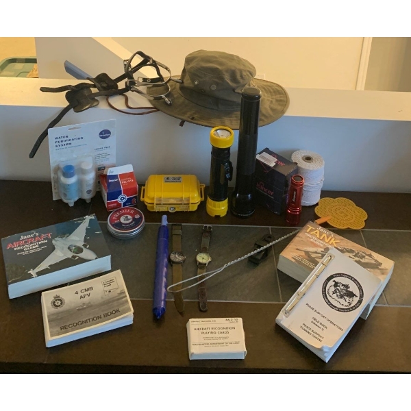 Outdoor Survivalist Accessories - Books Gear Military Flashlights & More