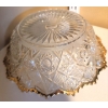 Image 8 : Collectible Green Carnival Glass Bowl w/ Antique Gold Rimmed Pressed Crystal Bowl & more