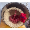 Image 3 : Assorted Decor - Oak End Table 24T Baskets Florals & More