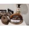 Image 4 : Antique Irons and Oil Lamp