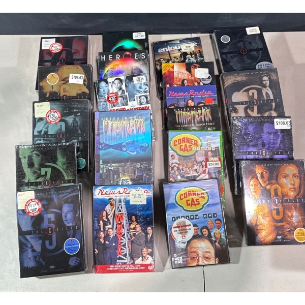 Large DVD Collection - X-Files 1-9, Corner Gas, Heroes, and more