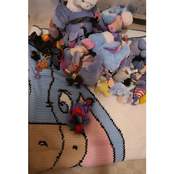 Georgeous Eeyore Hand-Made Blanket and Plush