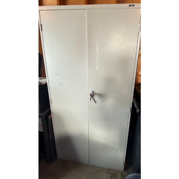 Large Metal Two-Doored Cabinet- Shop Storage/Garage Storage  42x29x78"tall