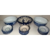 Image 3 : Japanese Style Navy & White Ceramic Bowls w/ B&D Rice Cooker & More 