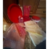 Image 1 : Assortment Of Embroidered Tablecloths, Tabletop Candles, Large Serving Tray & More