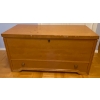 Image 1 : Large Vintage Wooden Chest Full Of Multi Styles of Blankets  50w x 26d x 24 tall