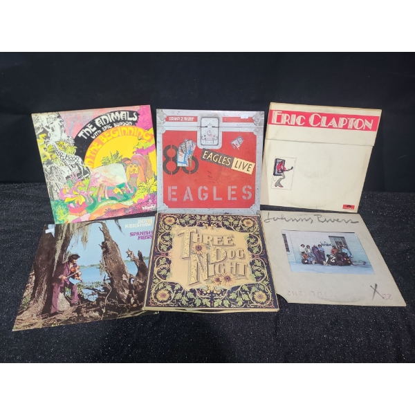 Assorted Vinyl: The Animals, Eagles, Eric Clapton, Doug Kershaw, Three Dog Night, Johnny Rivers