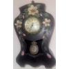 Image 1 : Patti McMillon 1993 Floral Rose Lilac Desk Clock 13T