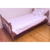 Image 5 : Twin Wood Bed Frame With Turned Details and Matching Wood Desk With Drawers