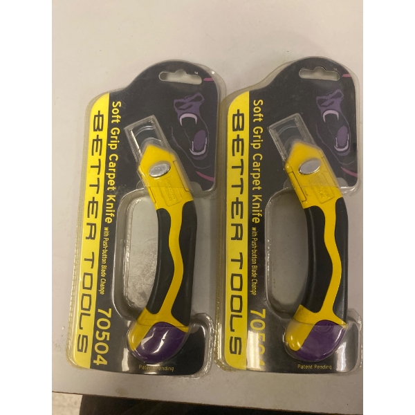 Better Tools Soft Grip Carpet Knives (Model 70504, Set of 2)