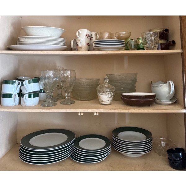 Kitchen Dishes & Glass Collection - Gallery, Illusions, Crown Clarence Ironstone England 