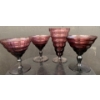 Image 1 : Amethyst Utility Glass Works Glasses (4) 