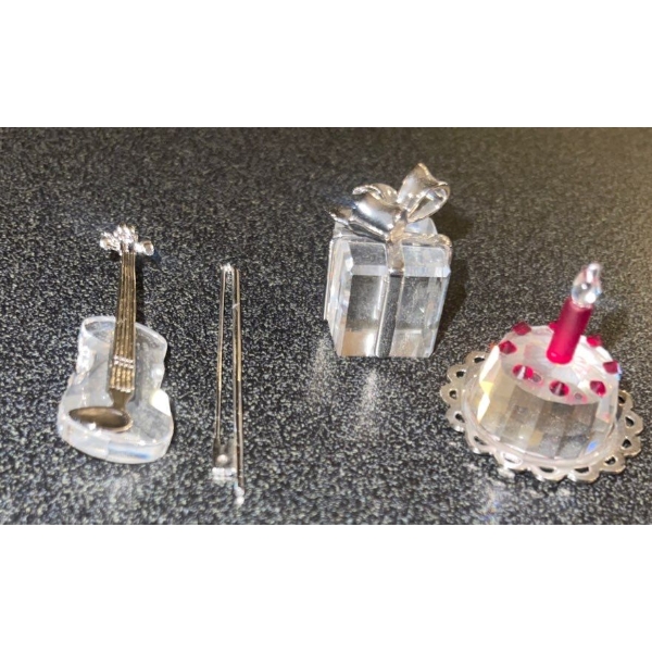 Vintage Swarovski Crystal Minis - Violin Birthday Cake & Gift 2T