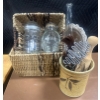 Image 2 : Wicker Chair, Glass Jars, Vases, Baskets, Utensils, and Silver-Plated Tray