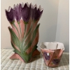 Image 2 : Yard & Outdoor Coffee Table Style wicker Table w/ Sculpted Home Decor Items