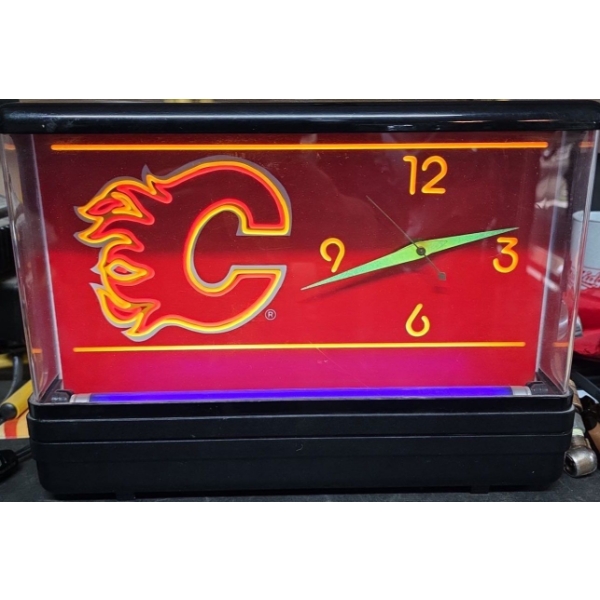 Calgary Flames LED Wall Clock