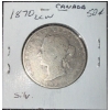 Image 3 : 1870 Canadian 50 Cent Coin 92.5% Silver 11.62 Grams