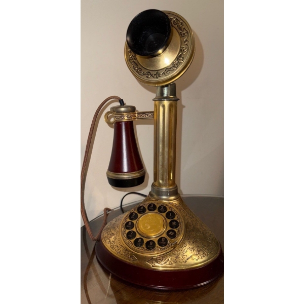 Vintage Franklin Mint Alexander Bell Commemorative Telephone - Candlestick Style