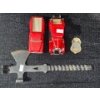 Image 2 : Framed Sheriff Badges, Miniature Fire Truck, Multi Tool Hatchet, and More