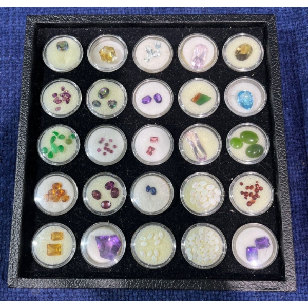 Tray of Unauthenticated Loose Gemstones
