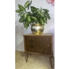 Image 3 : Mid Century End Table 26x18x24 w/ Faux Plant in Fudog Planter