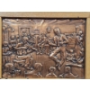 Image 9 : Ships At A dock Oil Painting, Solid Wood Duck Figurine, Traditional Kitchen Party In Copper Plaque.