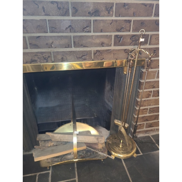 Firewood Log Holder and Fireplace Tool Set w/ Stand 31 T