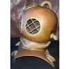 Image 3 : Life Sized Victorian Diving Helmet - Copper & Brushed Brass