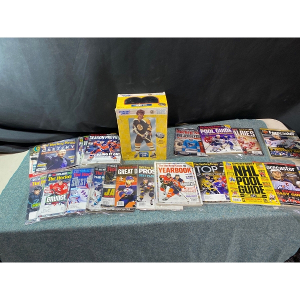Bobby Orr Figurine & Hockey Magazines 