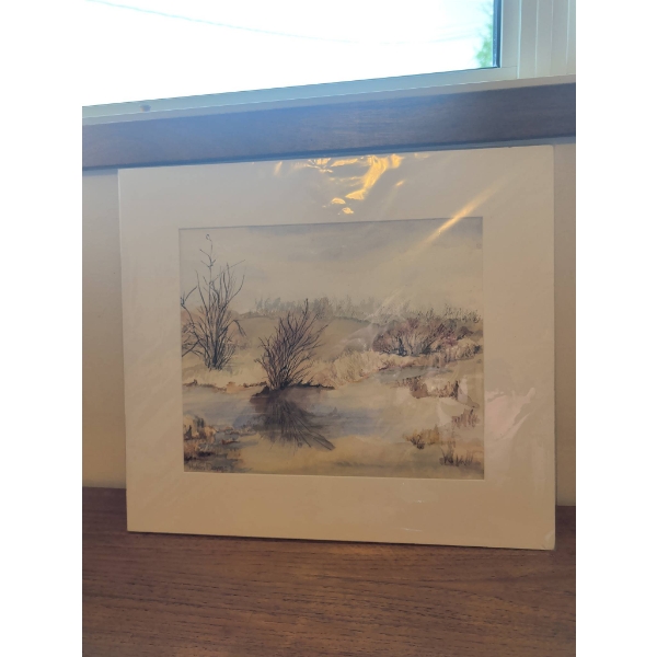Helen Davies Prairie Pond Watercolour Painting