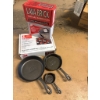 Image 1 : Ceramic Briquets, Lava Brick for Gas Barbecues, and 3-Piece Cast-Iron Frying Pan Set