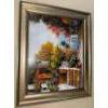 Image 1 : Ligurian Sea Art - Framed Oil Painting Depicting A Mediterranean Style Setting 25x21