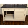 Image 1 : Kitchen Island on Wheels w/ Faux Marble Top 48 W, 24 W, 36 T 