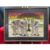 Image 1 : Abdi, Elephants on Dyed Fabric 27Wx19H