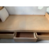 Image 2 : Twin Raw Wood Bed Frame w/ Drawers 