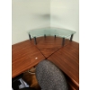 Image 2 : L Shaped Desk w/Glass Monitor Shelf 68 X 55, 36 T, Accessories-Tulip Lamp 13 T, Foot Massager, Chair